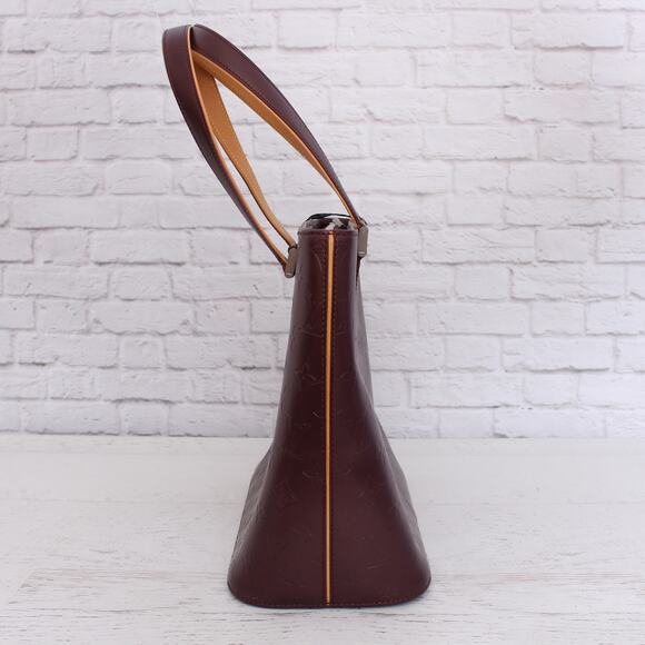 Louis Vuitton Stockton Purple Matte Vernis Satchel Shoulder Handbag Purse A4999 - Picture 8 of 10